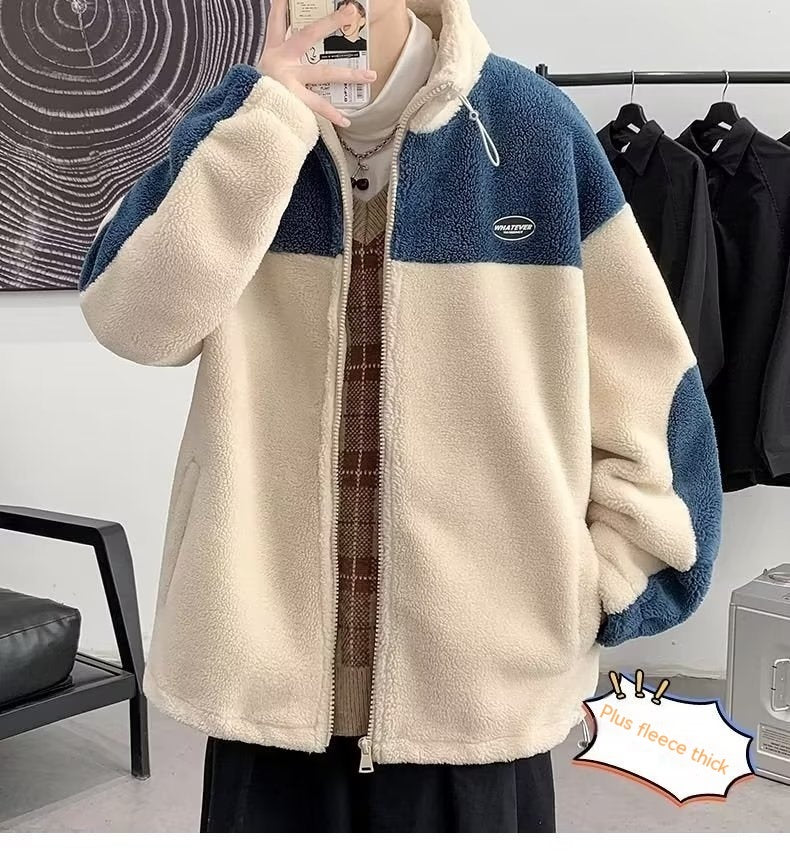 Berber Fleece Coat Winter Men Fashion Brands Fleece Padded Jacket