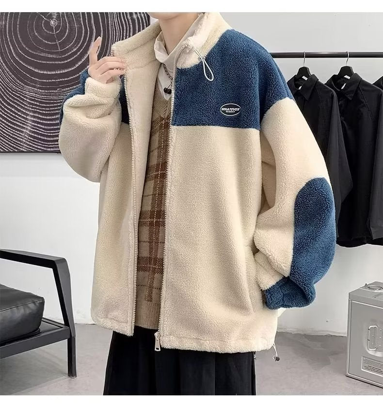 Berber Fleece Coat Winter Men Fashion Brands Fleece Padded Jacket