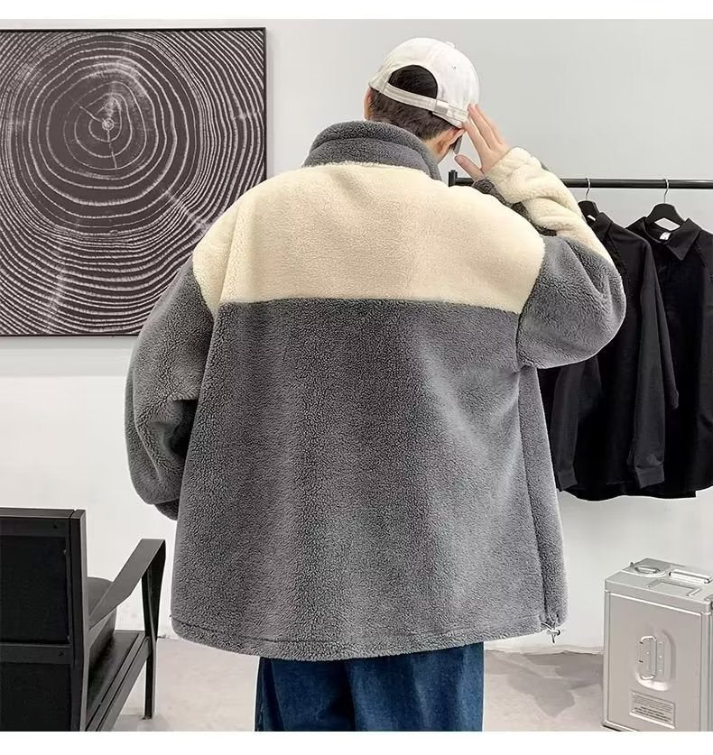 Berber Fleece Coat Winter Men Fashion Brands Fleece Padded Jacket