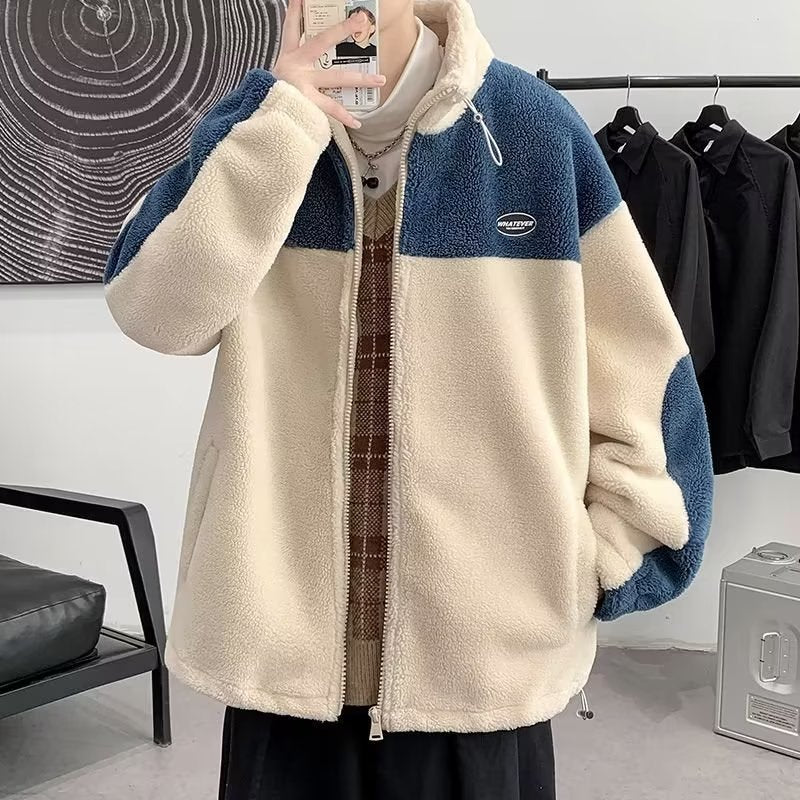Berber Fleece Coat Winter Men Fashion Brands Fleece Padded Jacket