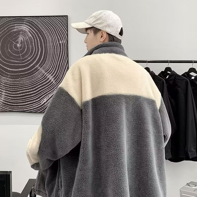 Berber Fleece Coat Winter Men Fashion Brands Fleece Padded Jacket